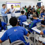 As salas de aula da EE Salim Felício equipadas com Smart TV, Chromebooks e internet banda larga retratam a realidade das unidades da rede na Capital  - Foto por: Mayke Toscano/Secom-MT